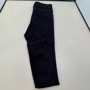 Topshop Jeans Adult Size 26 Black Jamie High Rise Skinny Fit Distressed Women